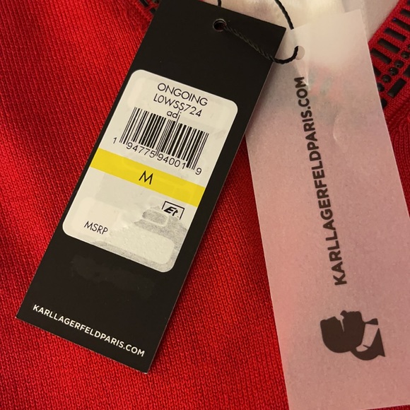 Karl Lagerfeld twofer top Medium Red & black worn once - Picture 9 of 9